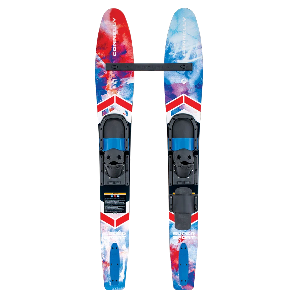 Super Sport Pair Water Skis + Junior Slide Adj. Bindings