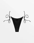 Solid Skimpy Tie Side Bikini Bottoms